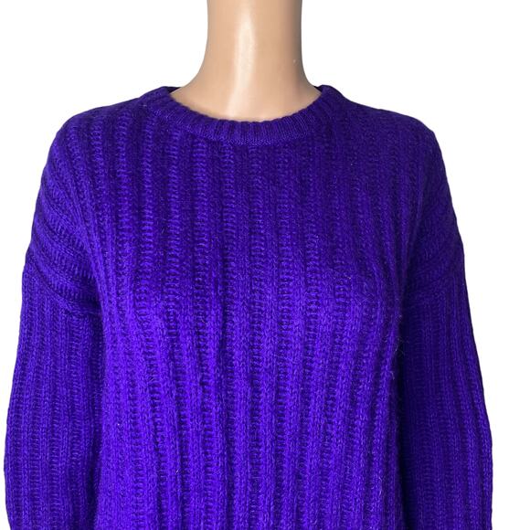 Vintage Palmettos Sweater Womens Medium Wool Blend Pullover Purple - Picture 3 of 10